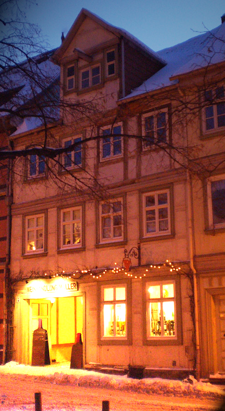 Fassade-Winter-Beleuchtungseffekt